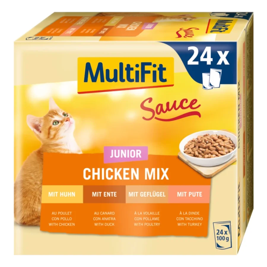 MultiFit Multi pack Junior Sauce Chicken Mix 24x100 g