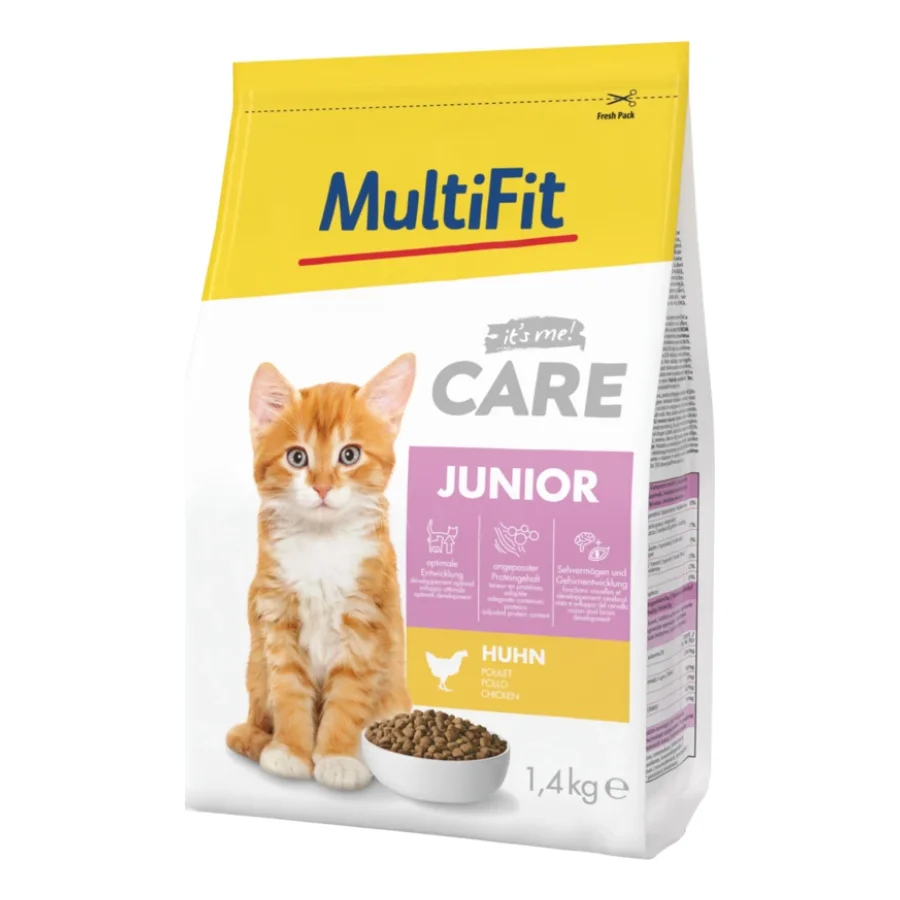 MultiFit MultiFt Care nourriture sèche pour chat, Junior, poulet 1,4 kg