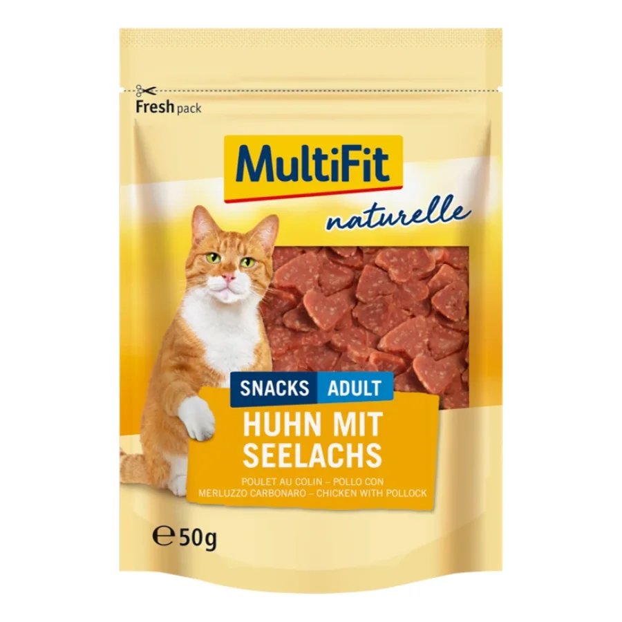 MultiFit naturelle poulet & cœur de saumon 4 x 50 g