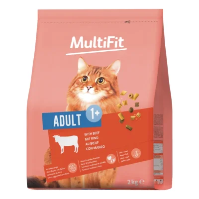 MultiFit nourriture sèche pour chat, adulte Bœuf 2 kg