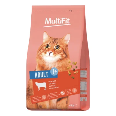 MultiFit nourriture sèche pour chat, adulte Bœuf 4 kg