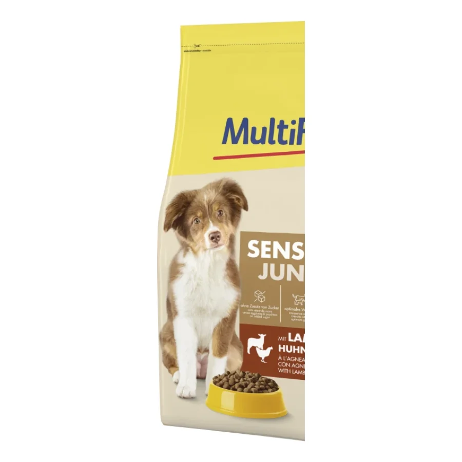 MultiFit nourriture sèche pour chien, Junior, Sensible, avec agneau, poulet & riz 4 kg