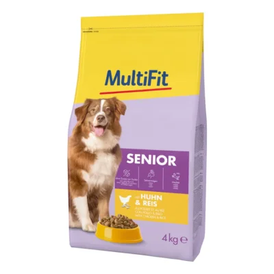 MultiFit nourriture sèche pour chien senior Volaille & riz 4 kg