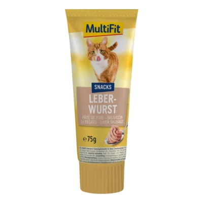 MultiFit Pâte Snack Saucisse de Foie Saucisse pâté 3x75 g