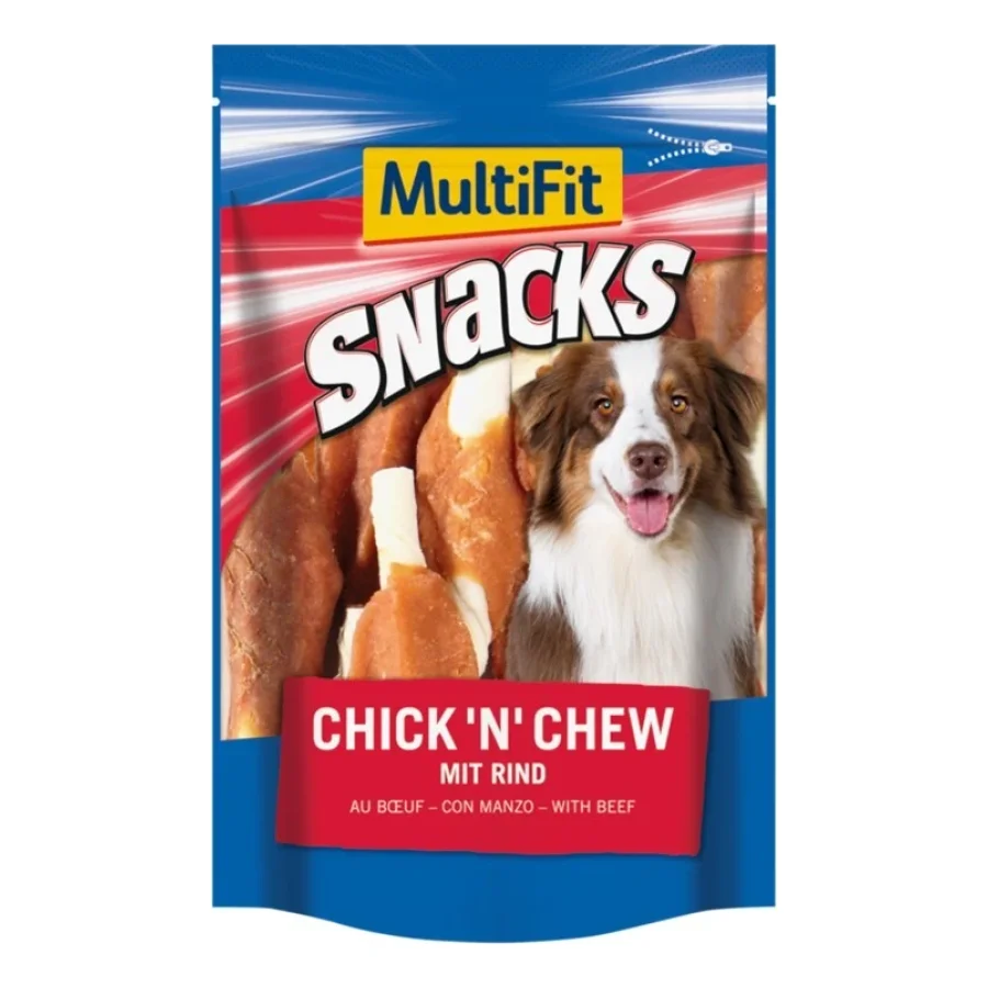 MultiFit Snacks Chick 'n' Chew au bœuf 2x100 g