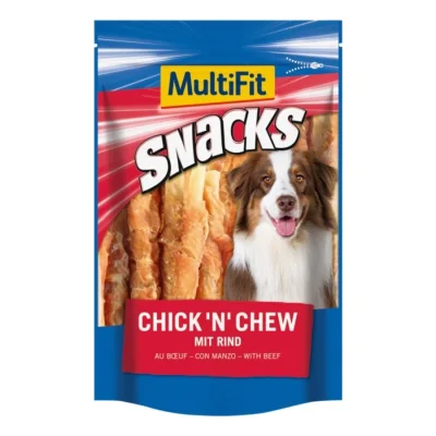 MultiFit Snacks Chick 'n' Chew au bœuf 2x100 g