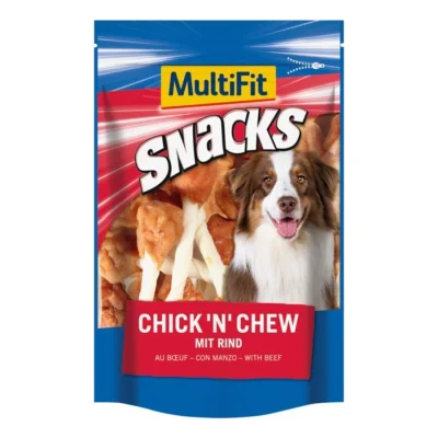 MultiFit Snacks Chick'n chew au bœuf 2x100 g