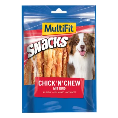 MultiFit Snacks Chick 'n' Chew au bœuf 500 g