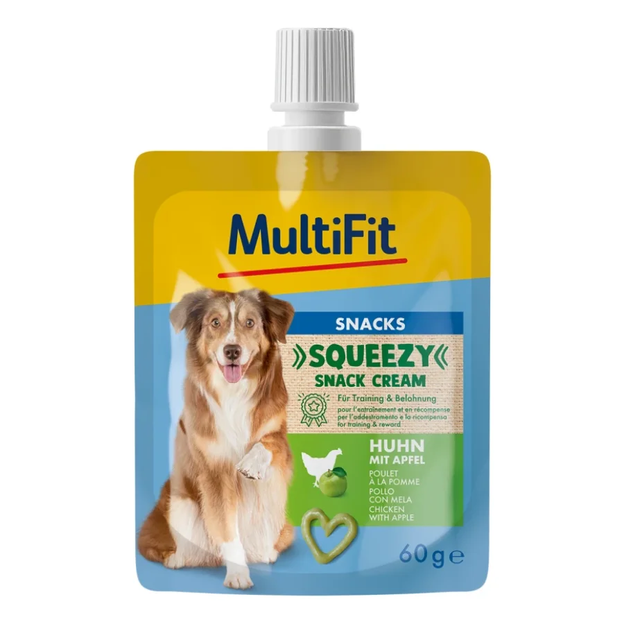 MultiFit Squeezy Snack Cream Poulet à la pomme 10x60 g
