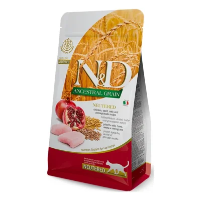 N&D Farmina Ancestral Grain Adult pour chats castrés 2x5 kg