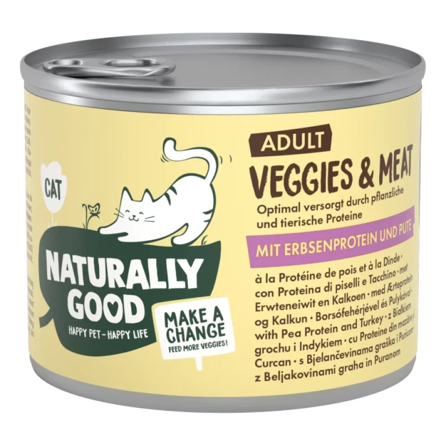 Naturally Good Veggies &amp; Meat Protéine de pois &amp; dinde 6x200 g