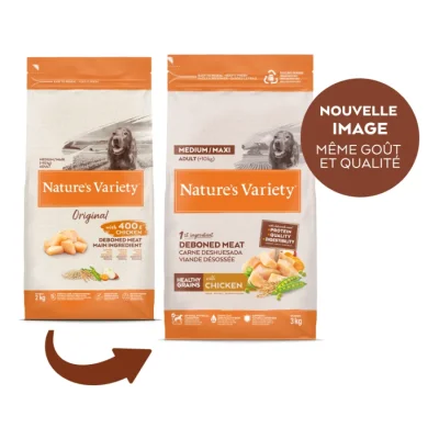 Nature's Variety Healthy Grains Adulte Med/Max Poulet 3kg