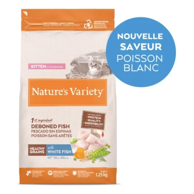 Nature's Variety Healthy Grains Chaton Poissons Blancs 1,25kg