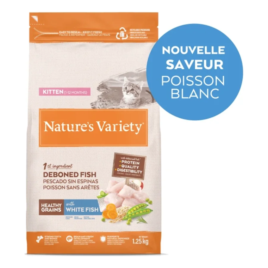 Nature's Variety Healthy Grains Chaton Poissons Blancs 1,25kg