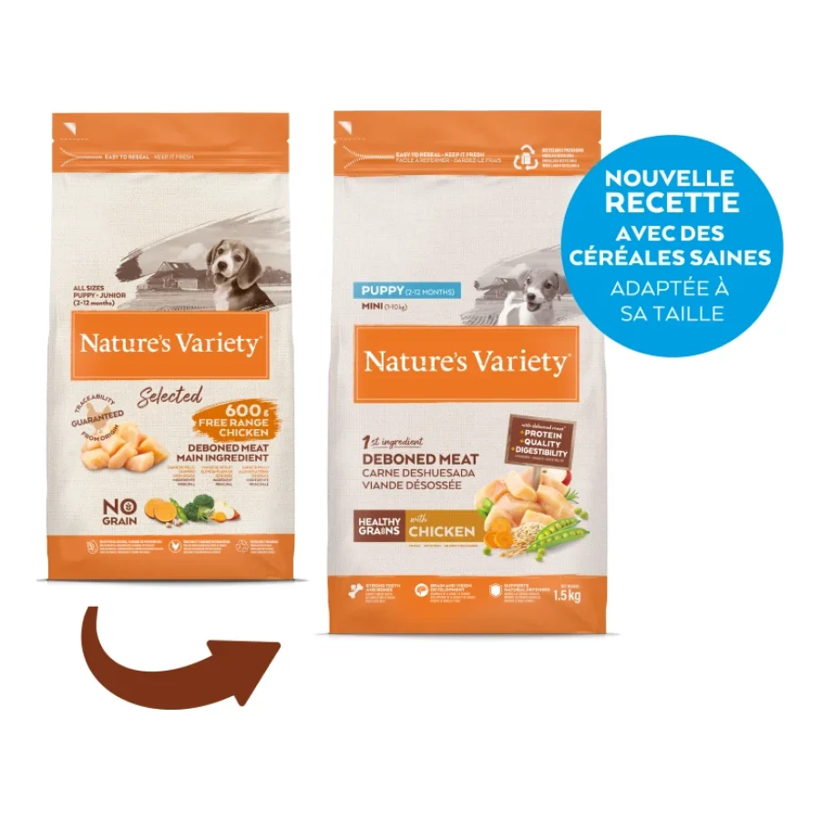 Nature's Variety Healthy Grains Chiot Mini Poulet 1,5kg