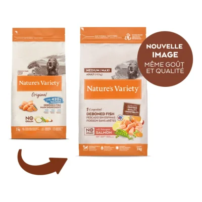 Nature's Variety No Grain Adulte Med/Max Saumon 3kg