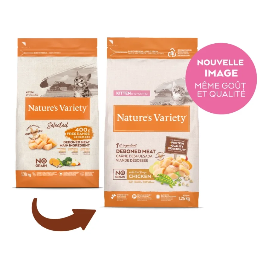 Nature's Variety No Grain Chaton poulet 1,25 kg