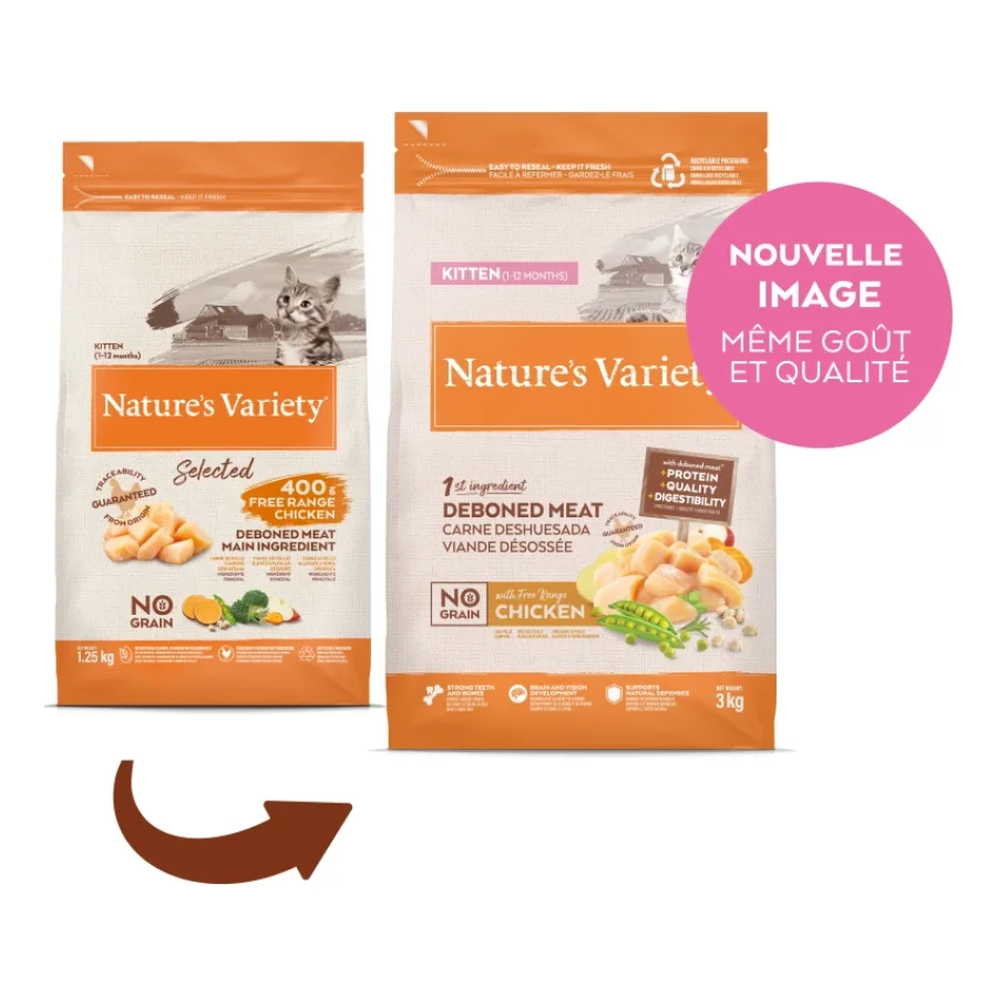 Nature's Variety No Grain Chaton poulet 3 kg