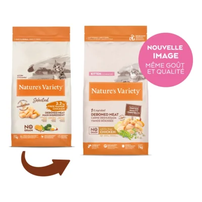 Nature's Variety No Grain Chaton poulet 7 kg