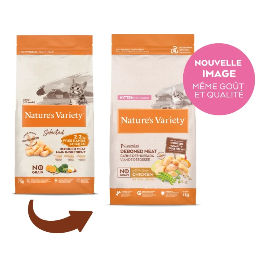 Nature's Variety No Grain Chaton poulet 7 kg