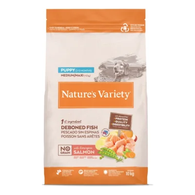 Nature's Variety No Grain Puppy Med/Max Saumon 10 kg