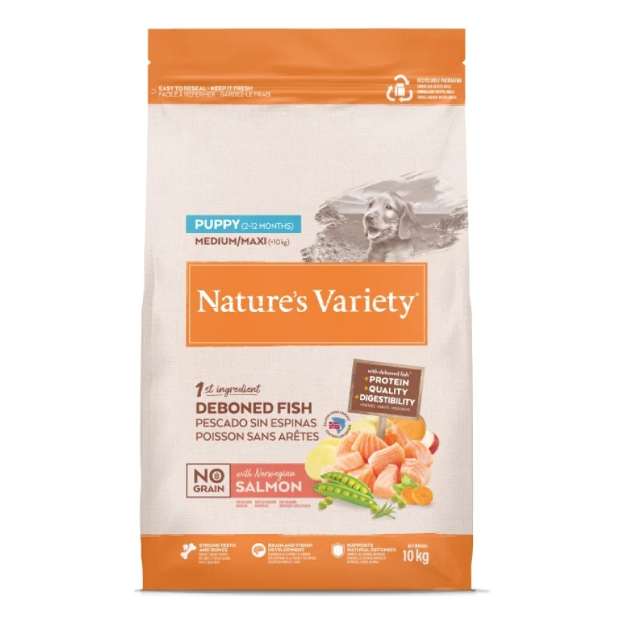Nature's Variety No Grain Puppy Med/Max Saumon 10 kg