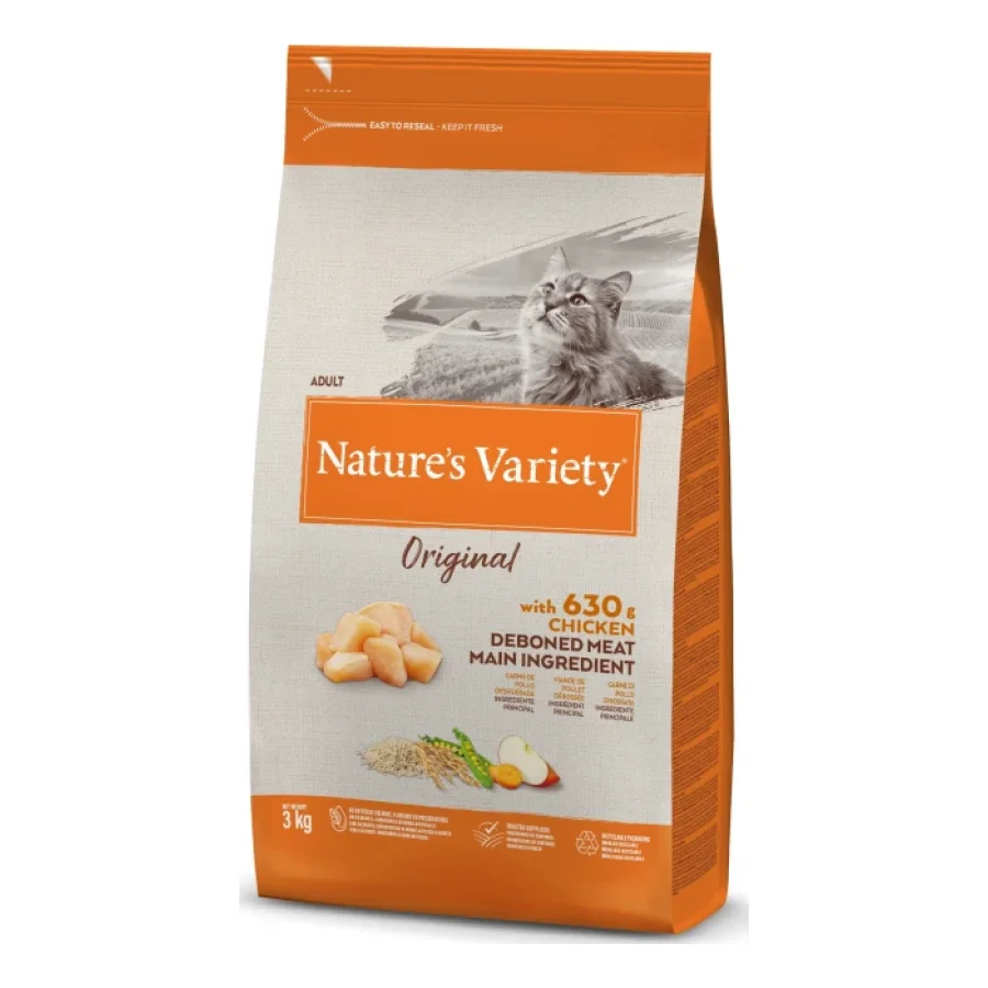 Nature's Variety Original Croquettes pour Chat Adulte avec Poulet Désosé 3 kg