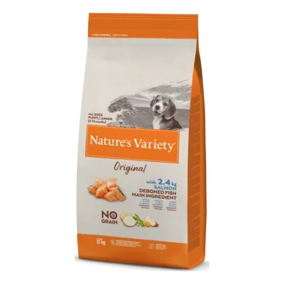 Nature's Variety Original Puppy No Grain au saumon sans arêtes 12kg
