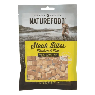 NATUREFOOD Steak Bites 3x100 g Poulet