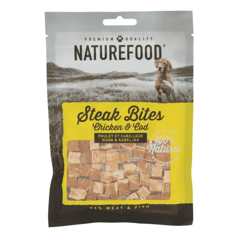 NATUREFOOD Steak Bites 3x100 g Poulet