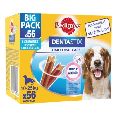 Pedigree Dentastix Bâtonnets hygiène bucco-dentaire pour moyen chien 56 pcs