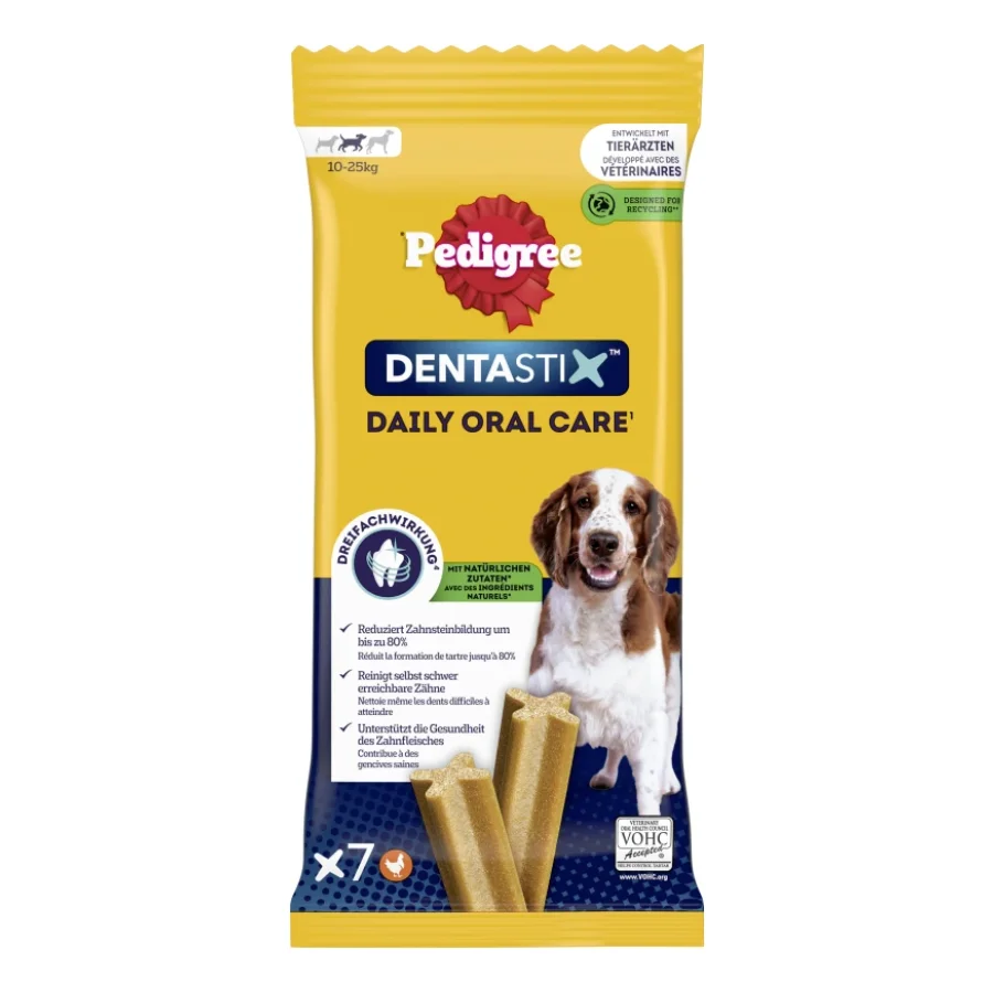 Pedigree Dentastix Bâtonnets hygiène bucco-dentaire pour Moyen Chien 7 pcs 180g M