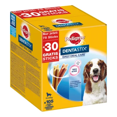 Pedigree Dentastix Daily Oral Care Mega Pack 10 - 25 kg 105 sticks