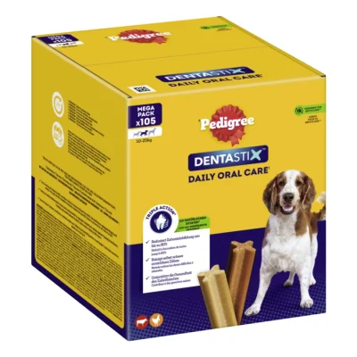Pedigree Dentastix Daily Oral Care Megapack 105pcs pour les chiens de taille moyenne