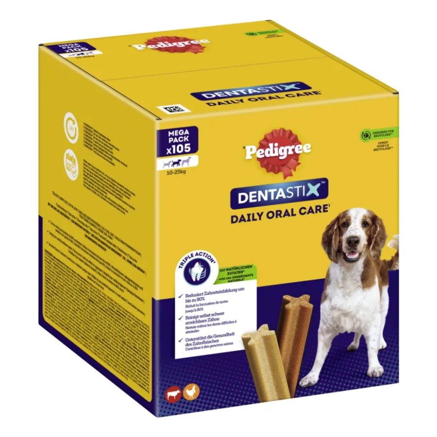 Pedigree Dentastix Daily Oral Care Megapack 105pcs pour les chiens de taille moyenne