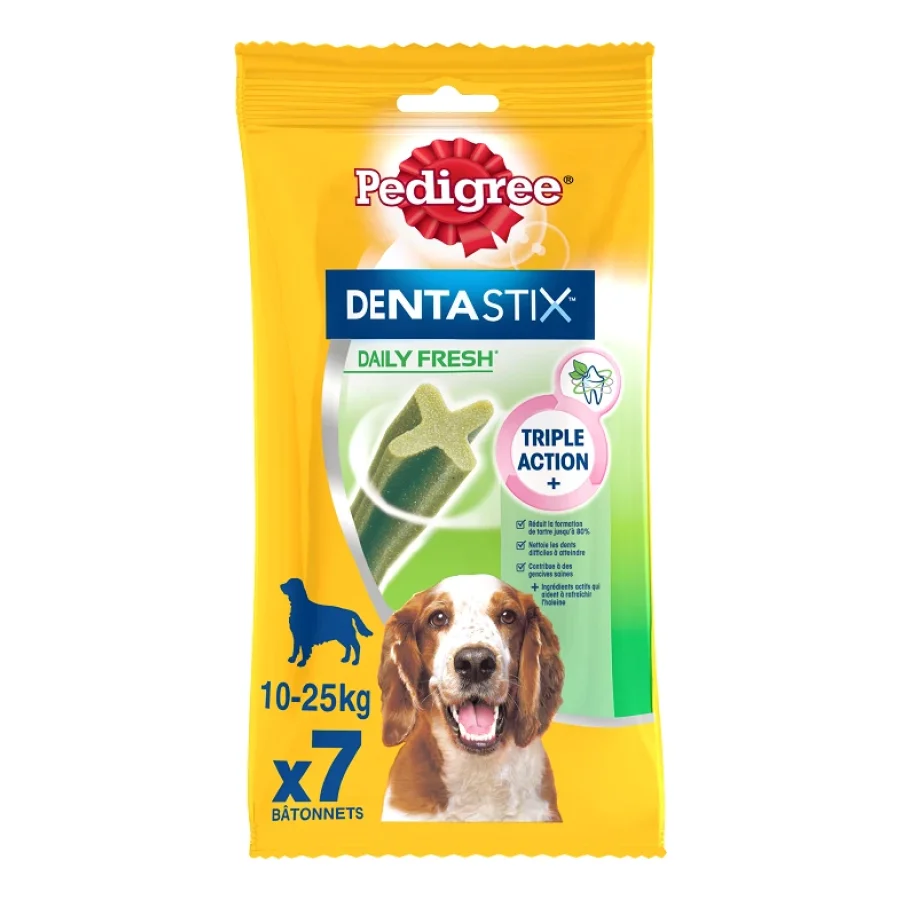 Pedigree Dentastix Fresh Bâtonnets hygiène bucco-dentaire pour moyen chien 7 pcs 180 g