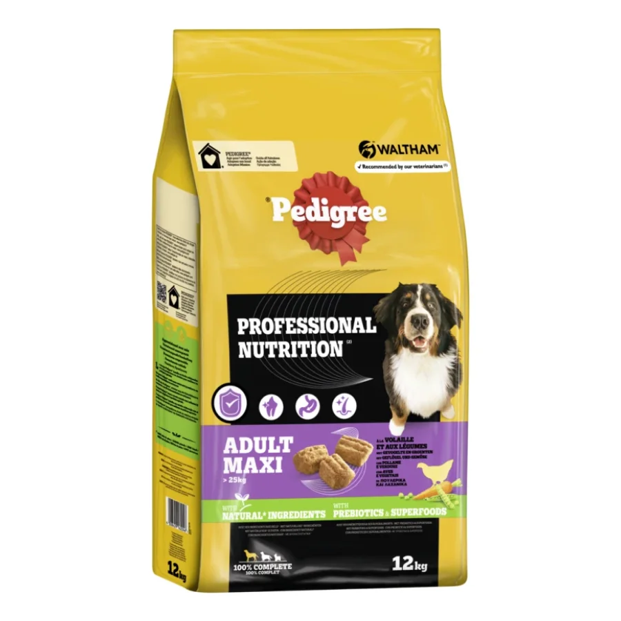 Pedigree Professional Nutrition Adult Maxi > 25 kg à la volaille et aux légumes 12 kg