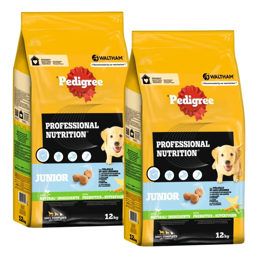 Pedigree Professional Nutrition Junior à la volaille et aux légumes 2x12 kg