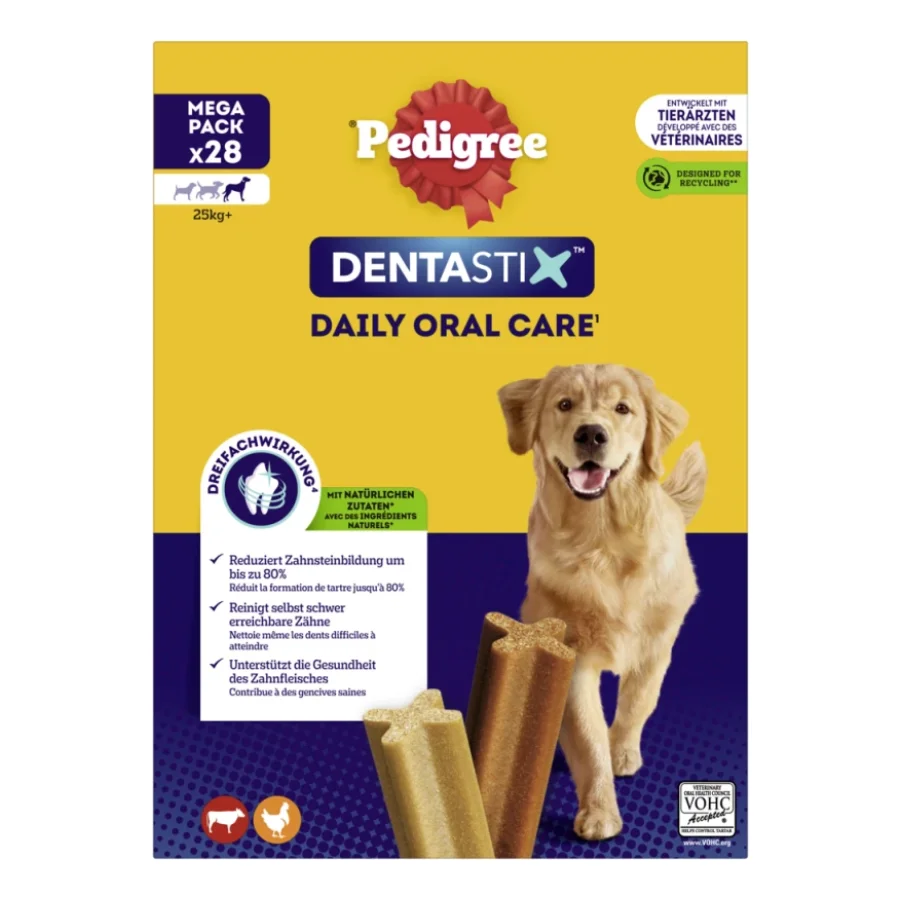 Pedigree Soin dentaire Dentastix Multipack 28 friandises pour les grands chiens