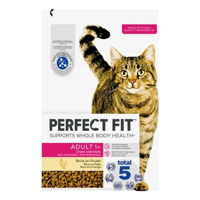 PERFECT FIT ADULT 1+ Croquettes Riche en Poulet chat adulte stérilisé 2,8 kg