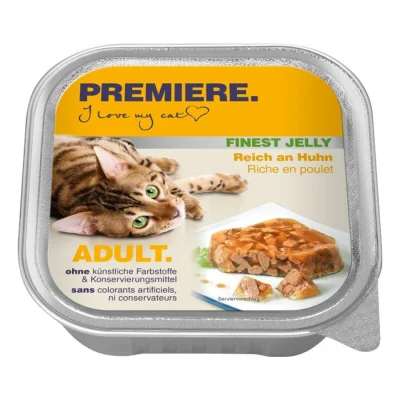 PREMIERE Adult Gelee saumon 16 x 100 g Riche en poulet 16x100 g