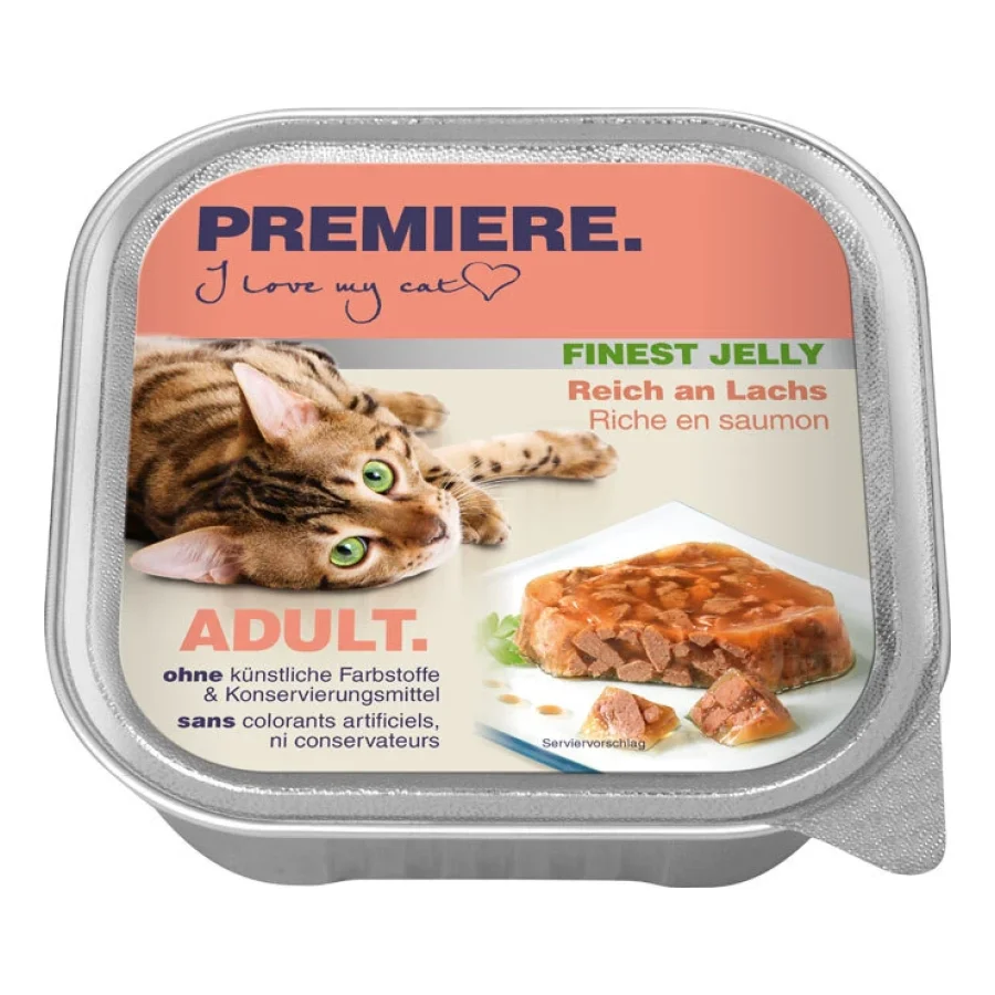 PREMIERE Adult Gelee saumon 16 x 100 g Riche en saumon 32x100 g