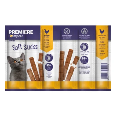 PREMIERE Bâtonnets Tendres Poulet et foie 60x6 g