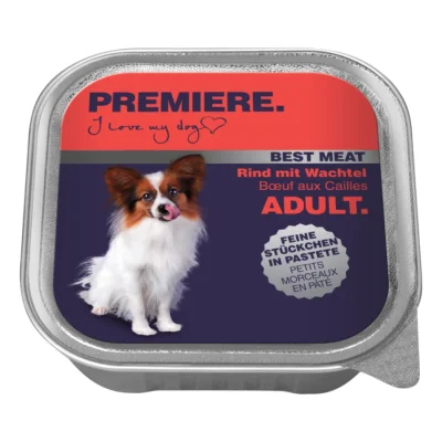 PREMIERE Best Meat Adult Boeuf et caille 16x100 g
