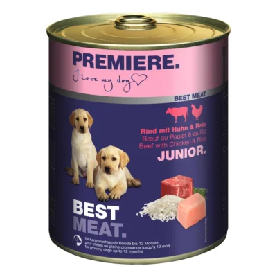 PREMIERE Best Meat Junior Poulet et bœuf 12x800 g
