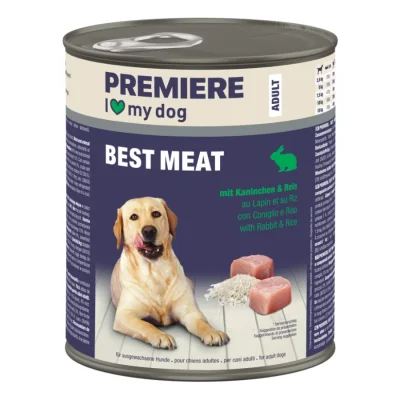 PREMIERE Best Meat nourriture humide pour chien, adulte Kaninchen und Reis 6x800 g