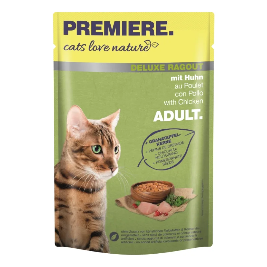 PREMIERE cats love nature Deluxe Ragout Avec du poulet 24x100 g