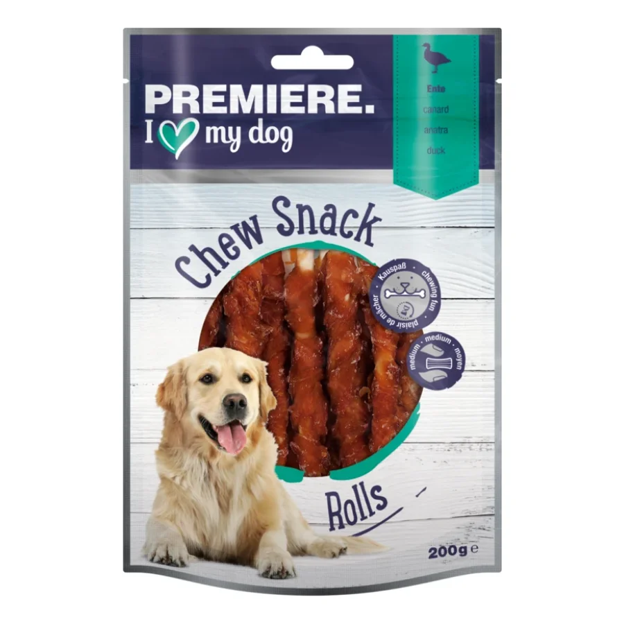 PREMIERE Chew Snacks à mâcher Rolls Canard 200 g