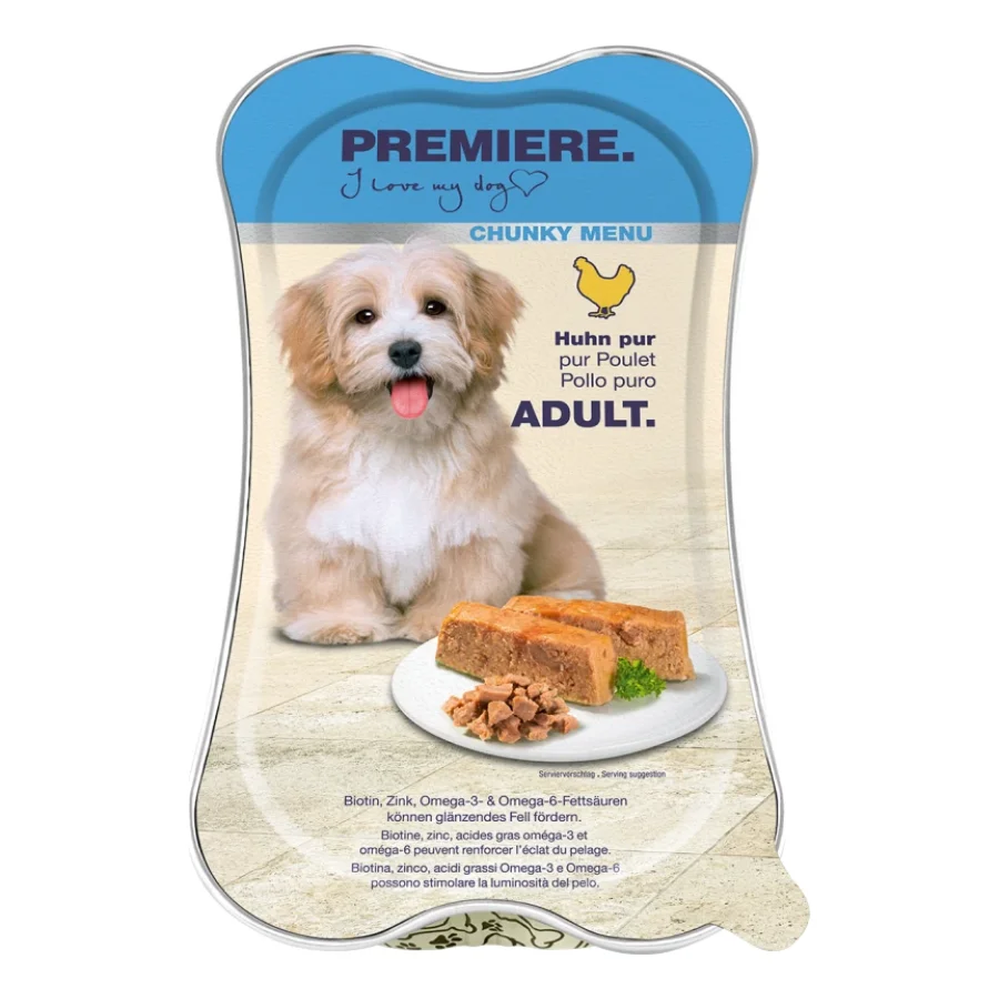 PREMIERE Chunky Menu Adult Pur poulet 60x175 g