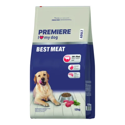 PREMIERE Croquettes Chien Best Meat Adulte Bœuf 12 kg